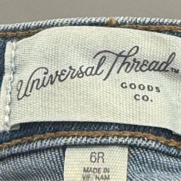 High-Rise Wide Leg Stretch Streetwear Jeans Universal Thread Medium Wash Size 6 - Picture 6 of 9